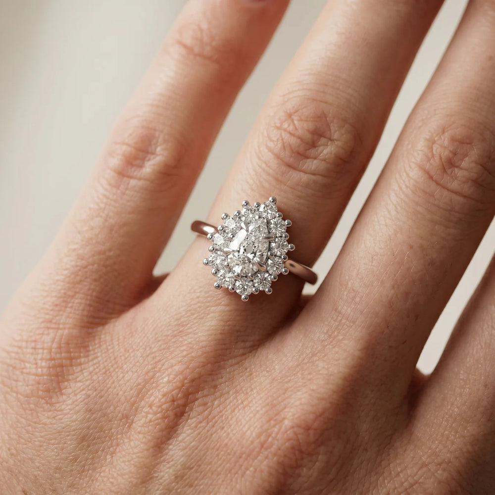 Halo Glow Marquise Diamond Engagement Ring