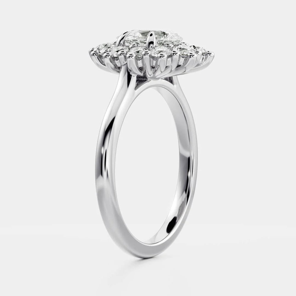 Halo Glow Marquise Diamond Engagement Ring
