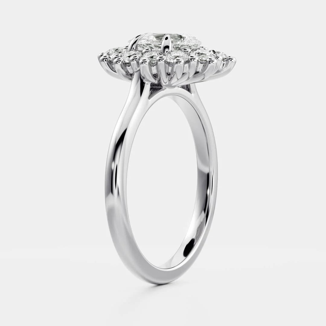 Halo Glow Marquise Diamond Engagement Ring