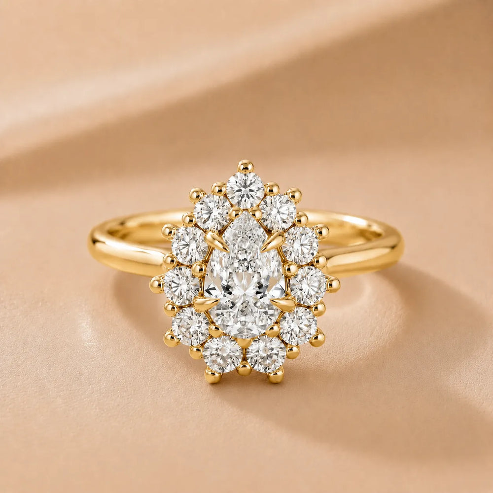 Halo Glow Marquise Diamond Engagement Ring