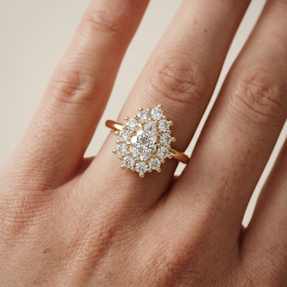 Halo Glow Marquise Diamond Engagement Ring