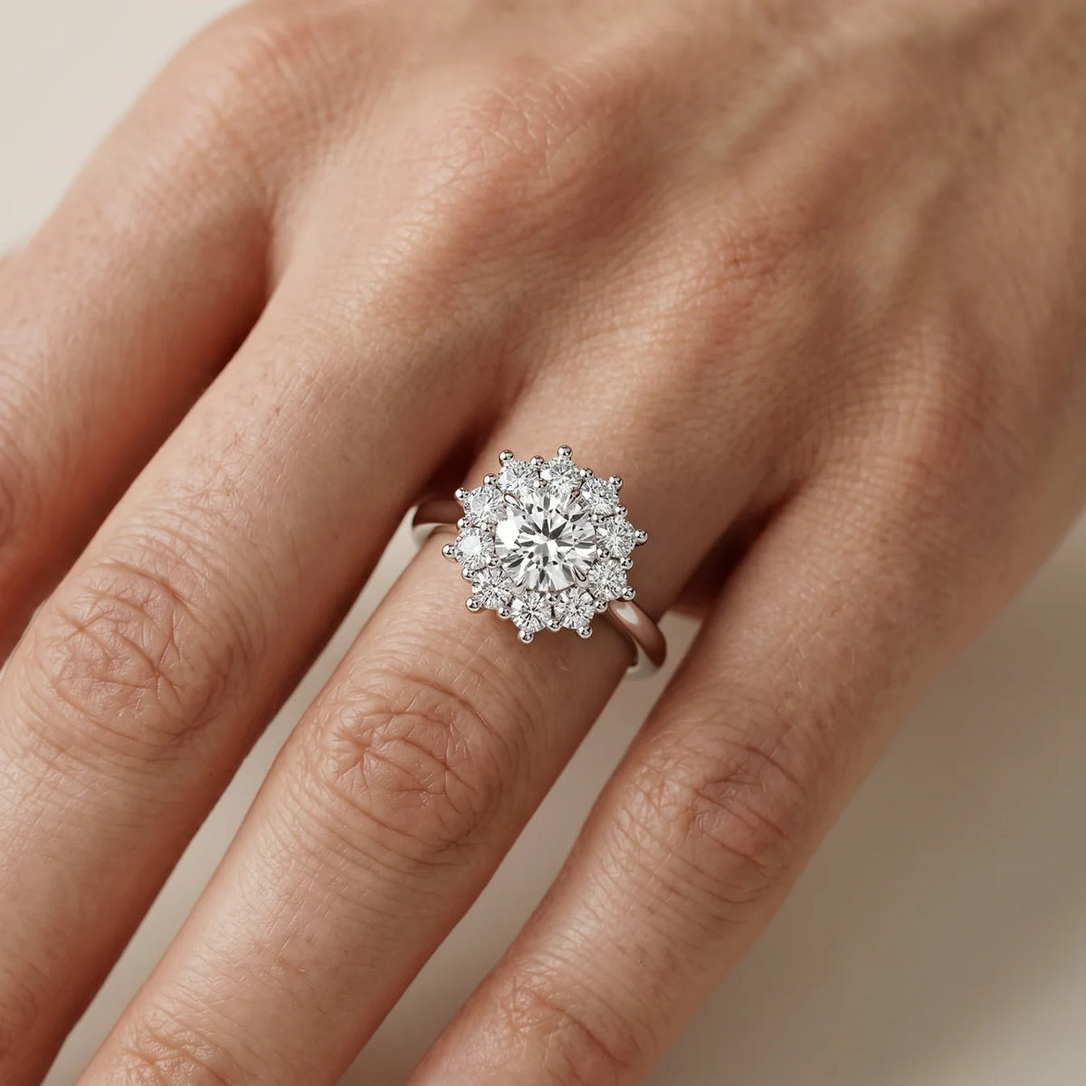Halo Glow Marquise Diamond Engagement Ring