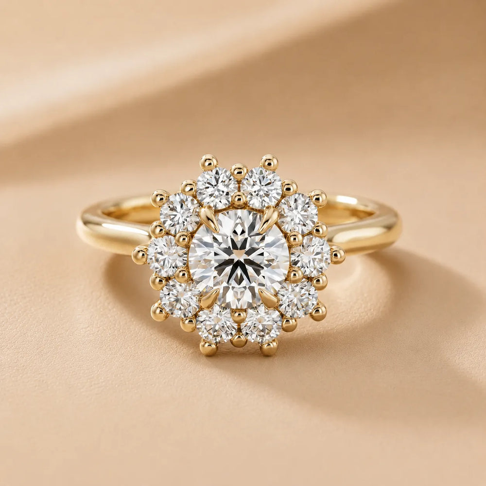 Halo Glow Marquise Diamond Engagement Ring