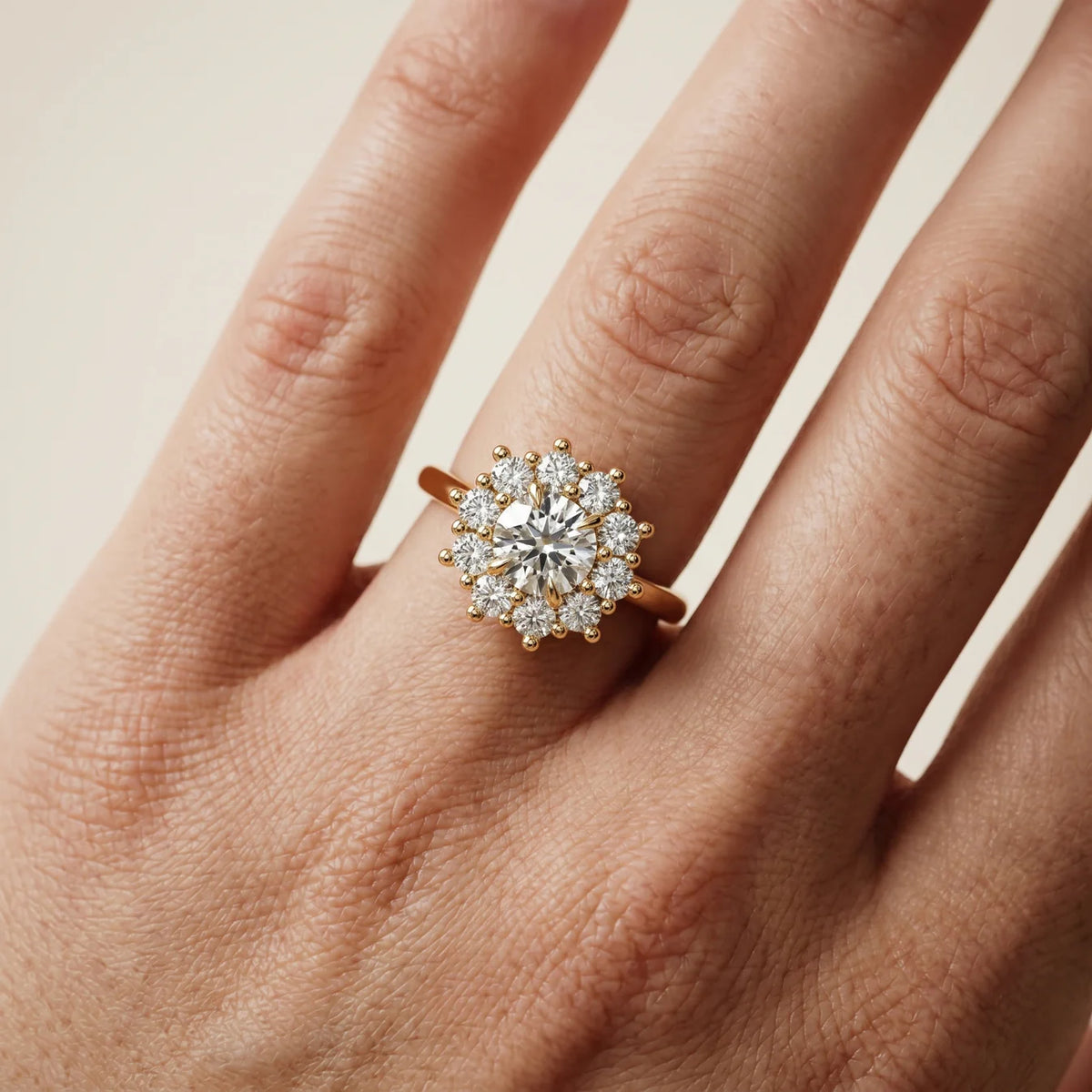 Halo Glow Marquise Diamond Engagement Ring