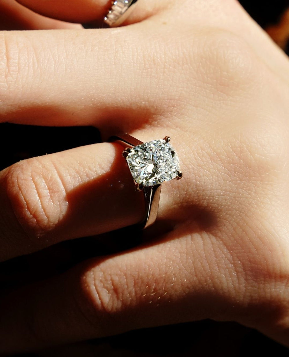 Cushion Cut Labgrown Engagement Ring
