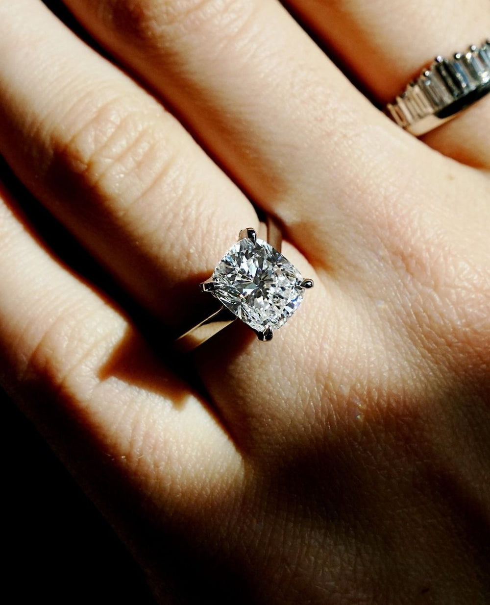 Cushion Cut Labgrown Engagement Ring
