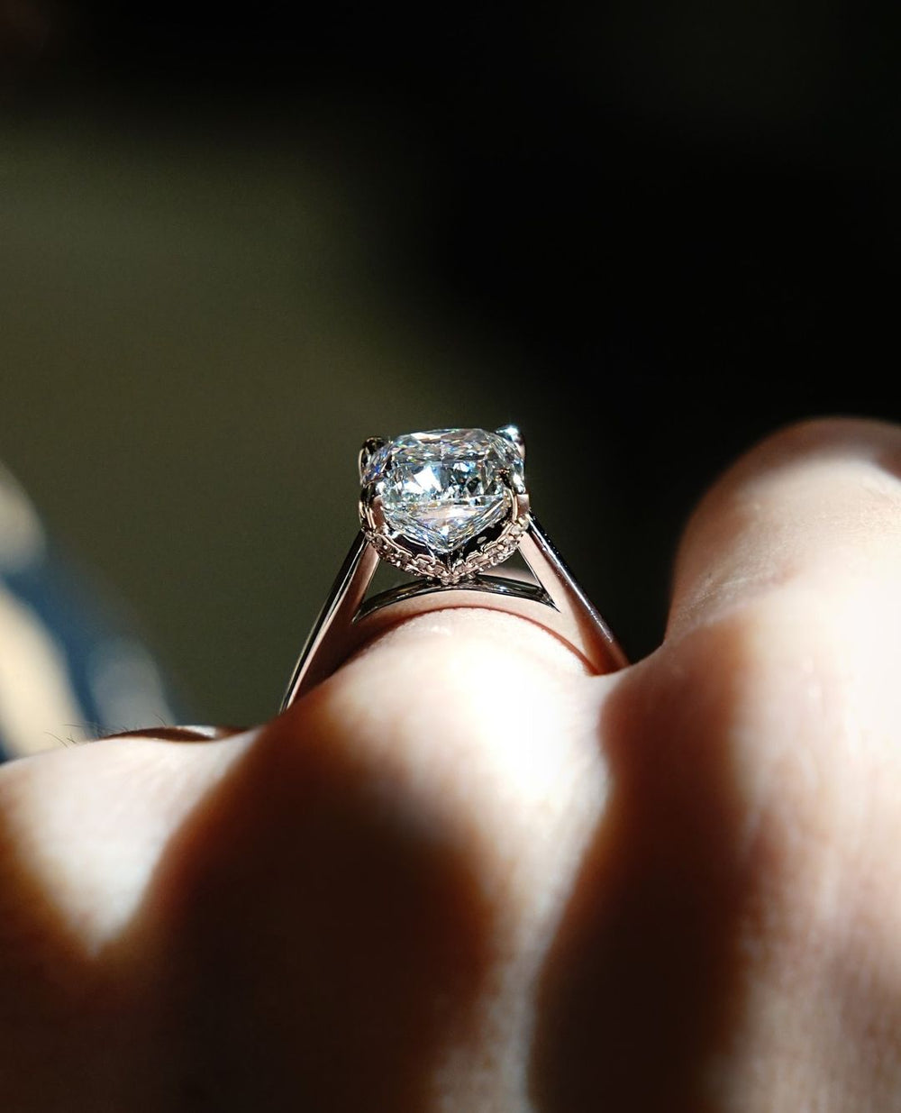 Cushion Cut Labgrown Engagement Ring