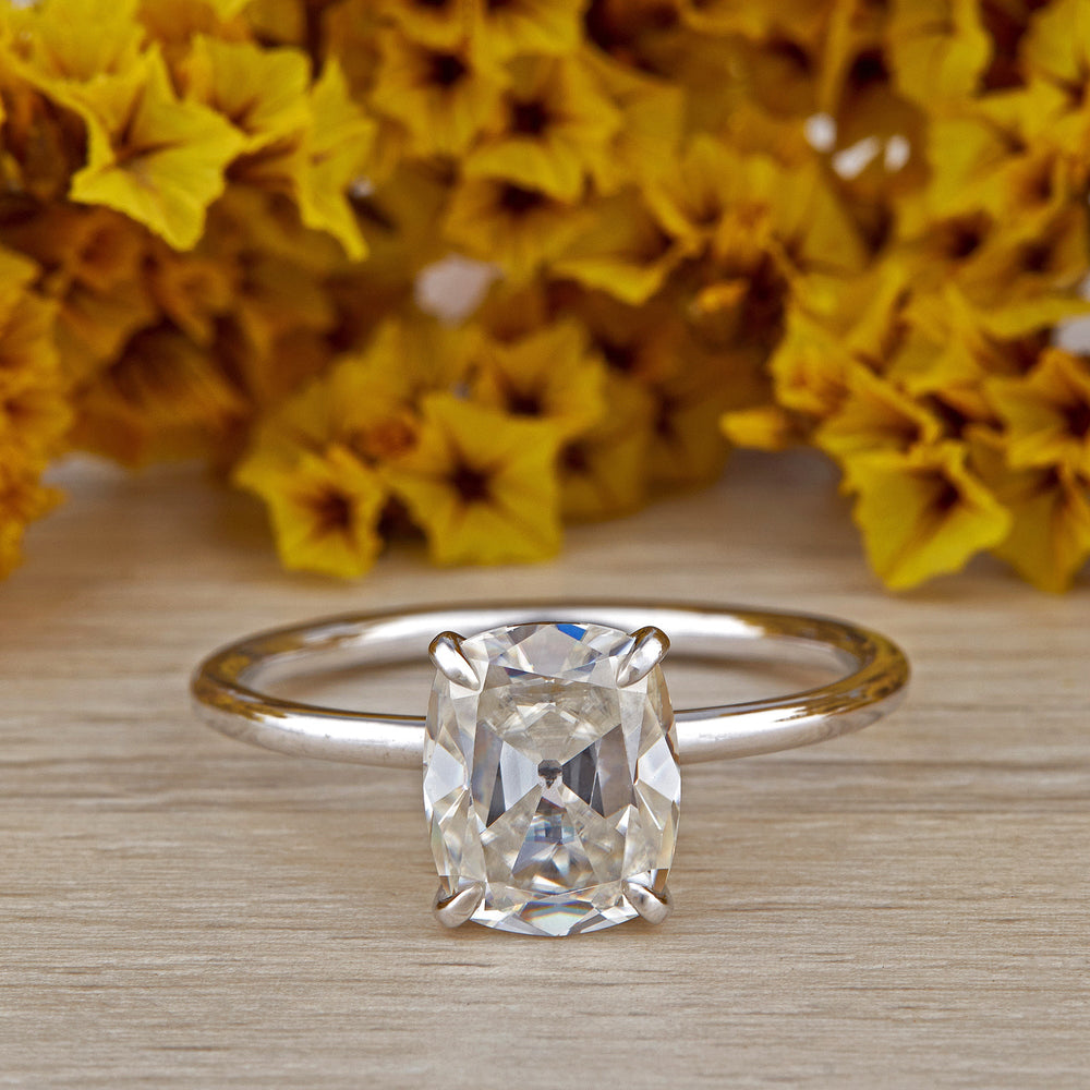 Old Mine Cushion Cut Labgrown Ring