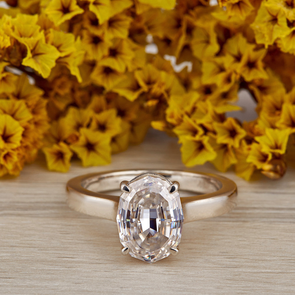 Step Cut Oval Labgrown Ring