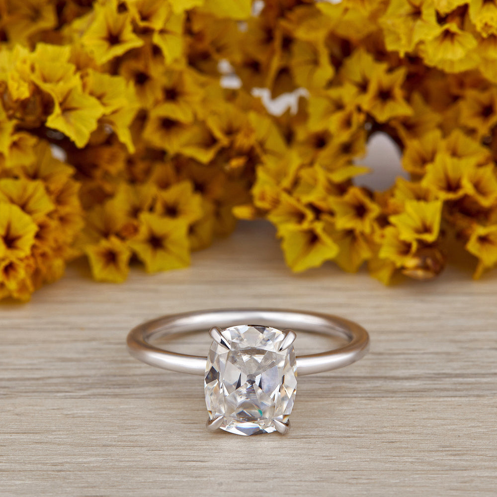 Old Mine Cushion Cut Labgrown Ring