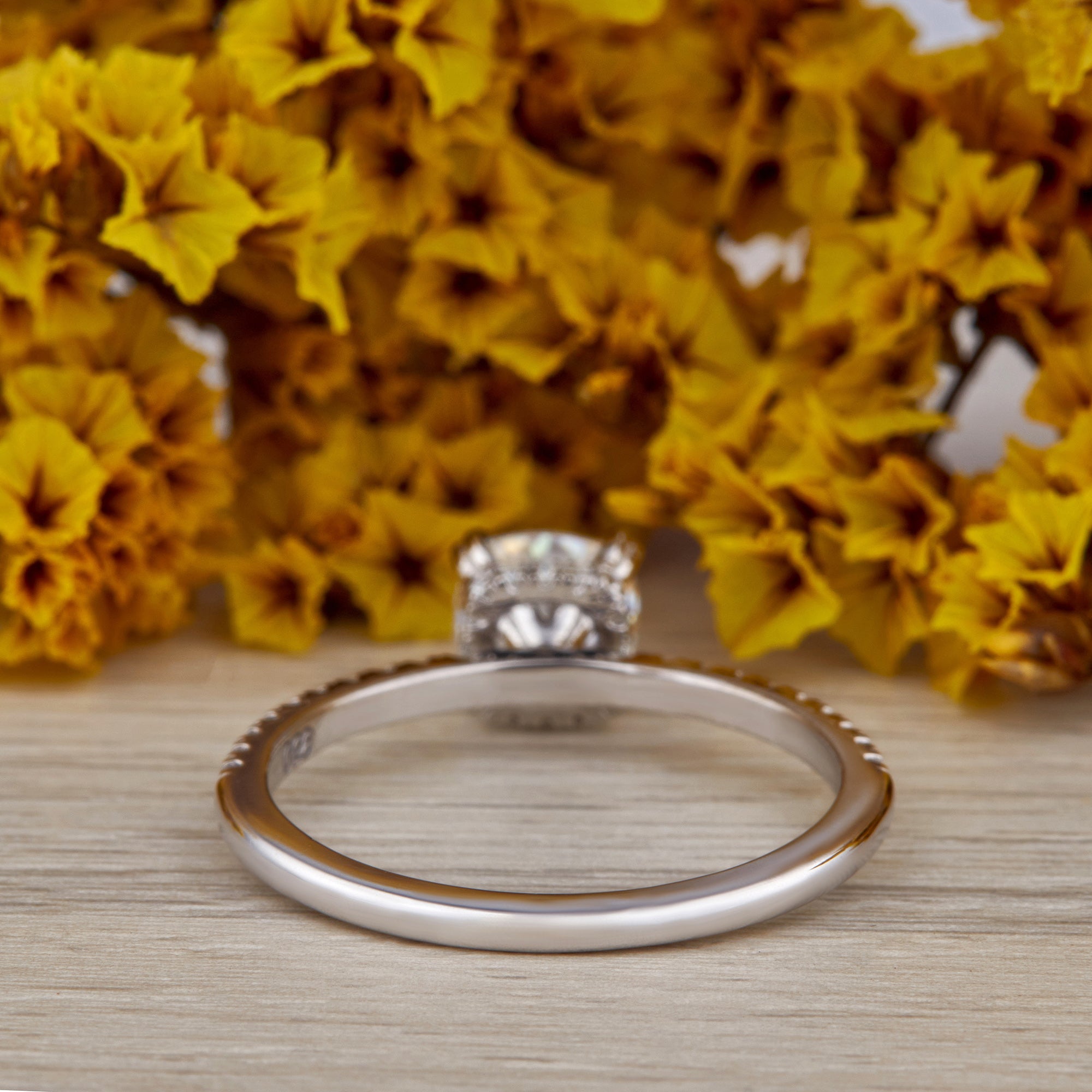 1.80 Ct Cushion Cut Halo Moissanite Ring