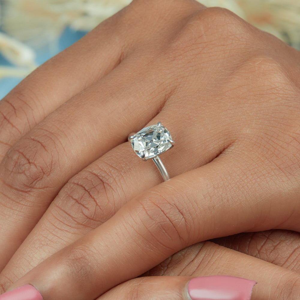 Old Mine Cushion Cut Labgrown Ring