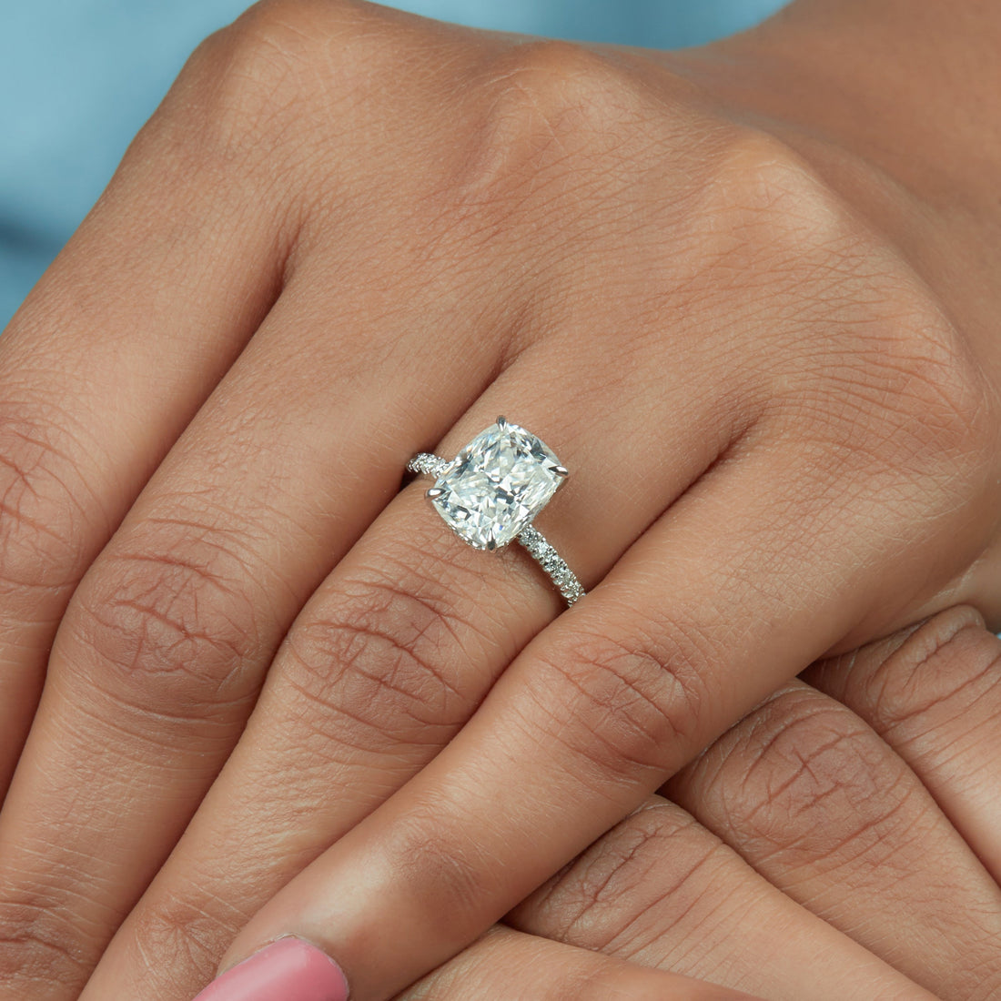 2.75 Ct Cushion Cut Lab Grown Diamond Ring