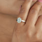3 Ct Step Cut Oval Lab Grown Diamond Ring