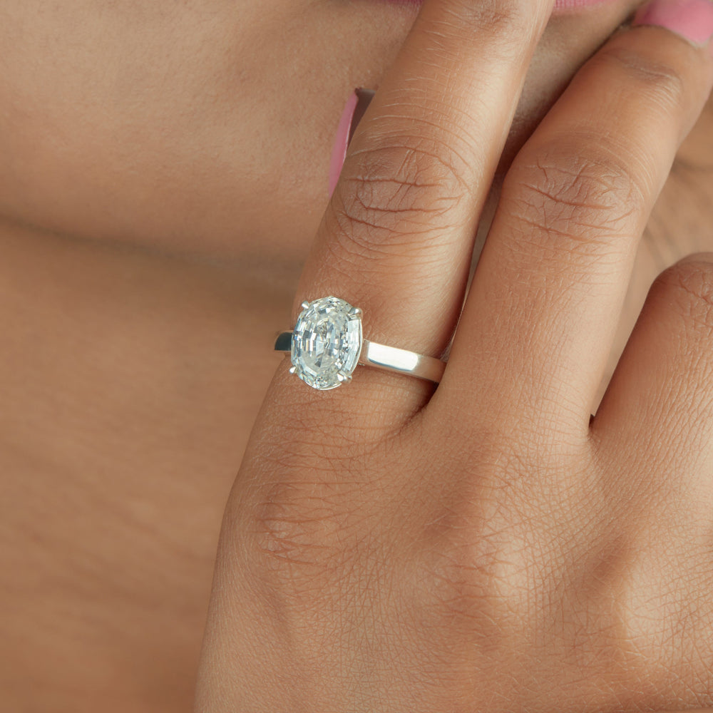 Step Cut Oval Labgrown Ring