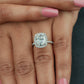 Elongated 3.37 Ct Cushion Cut Lab Grown Diamond Ring