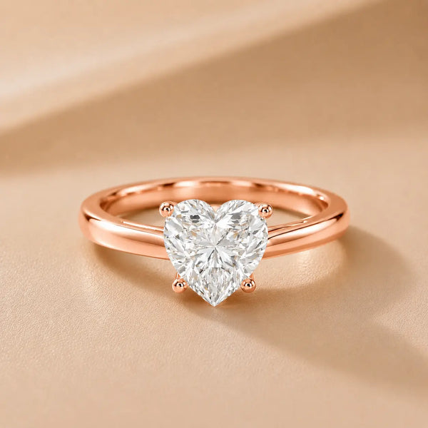 Iris Vintage Heart Diamond Engagement Ring
