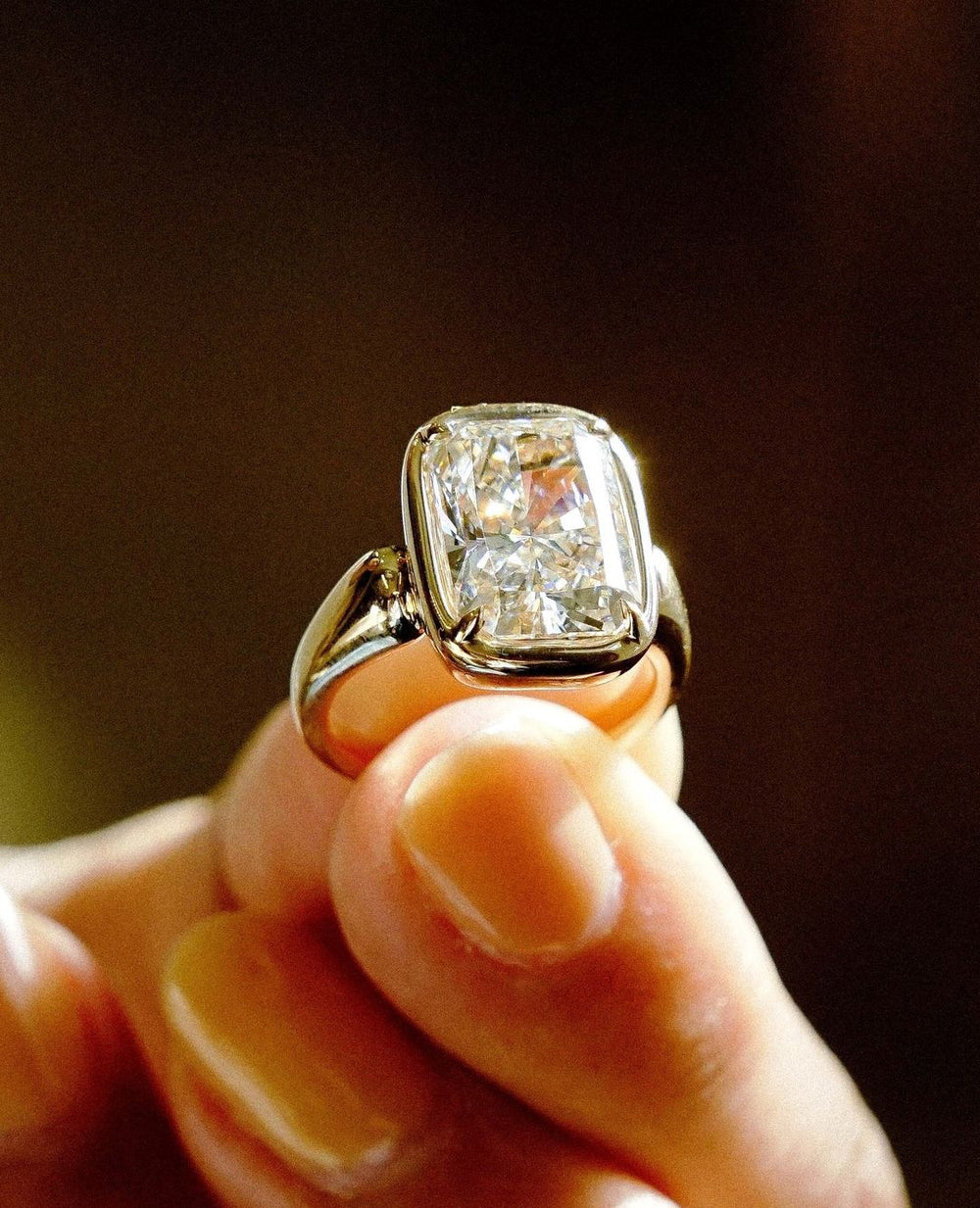 Radiant Cut Labgrown Engagement Ring