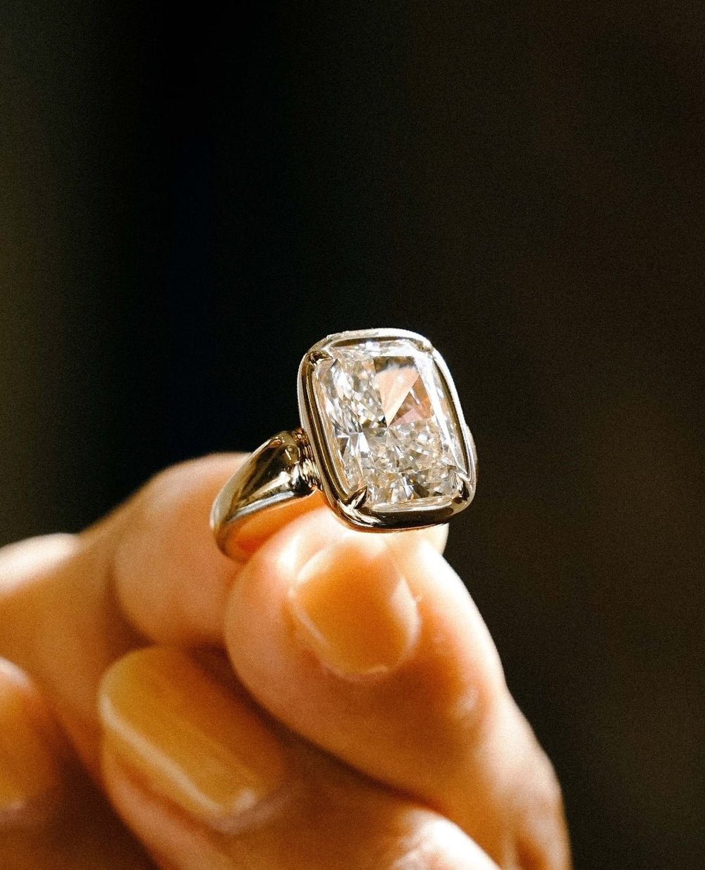 Radiant Cut Labgrown Engagement Ring