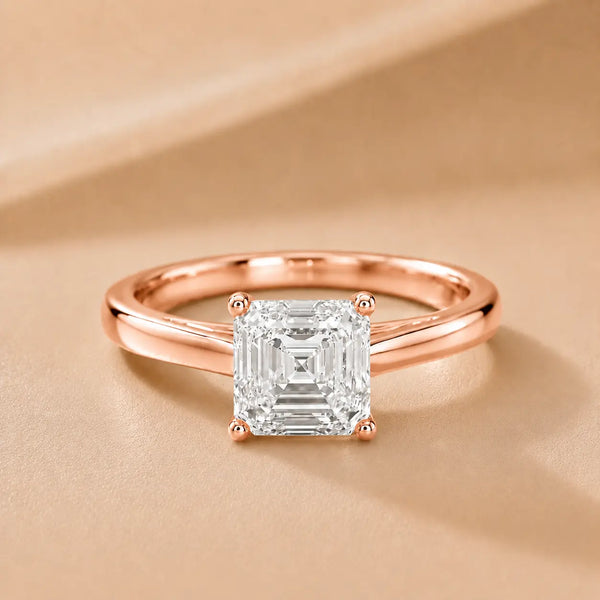 Iris Vintage Asscher Diamond Engagement Ring