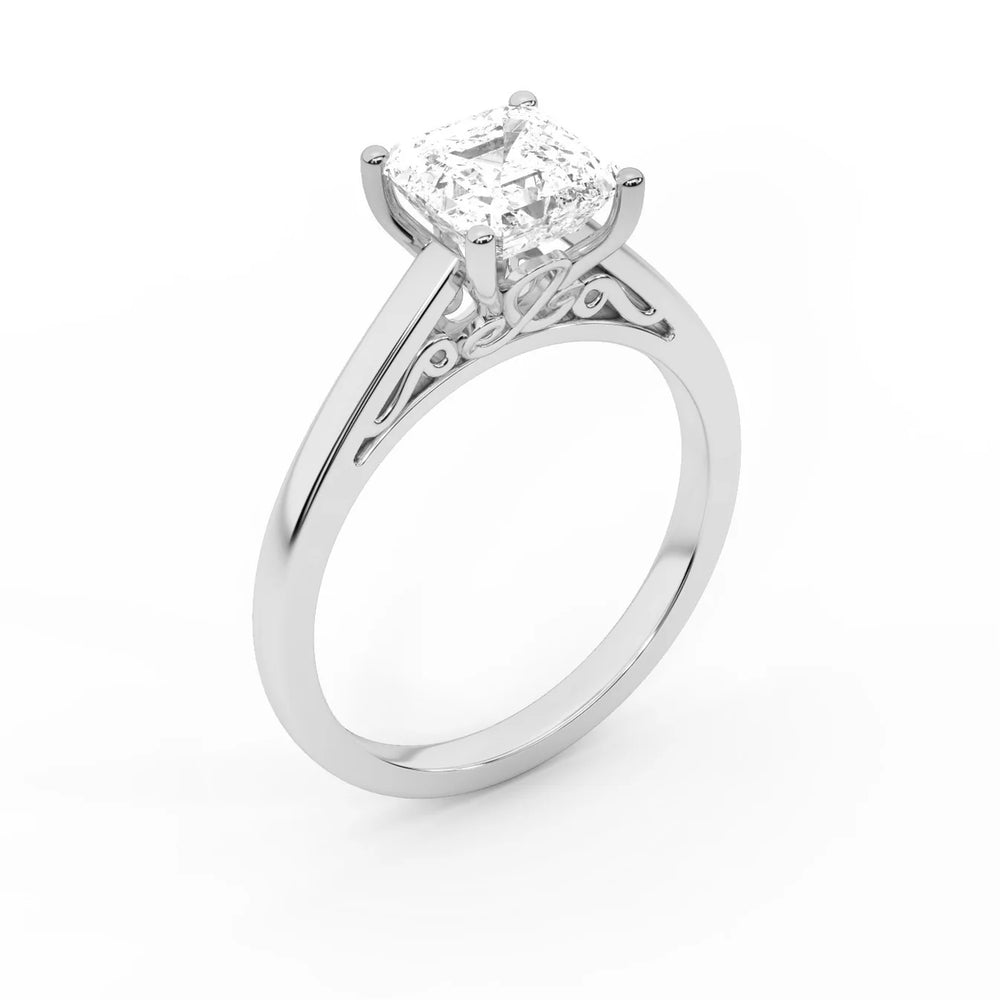 Iris Vintage Cushion Diamond Engagement Ring