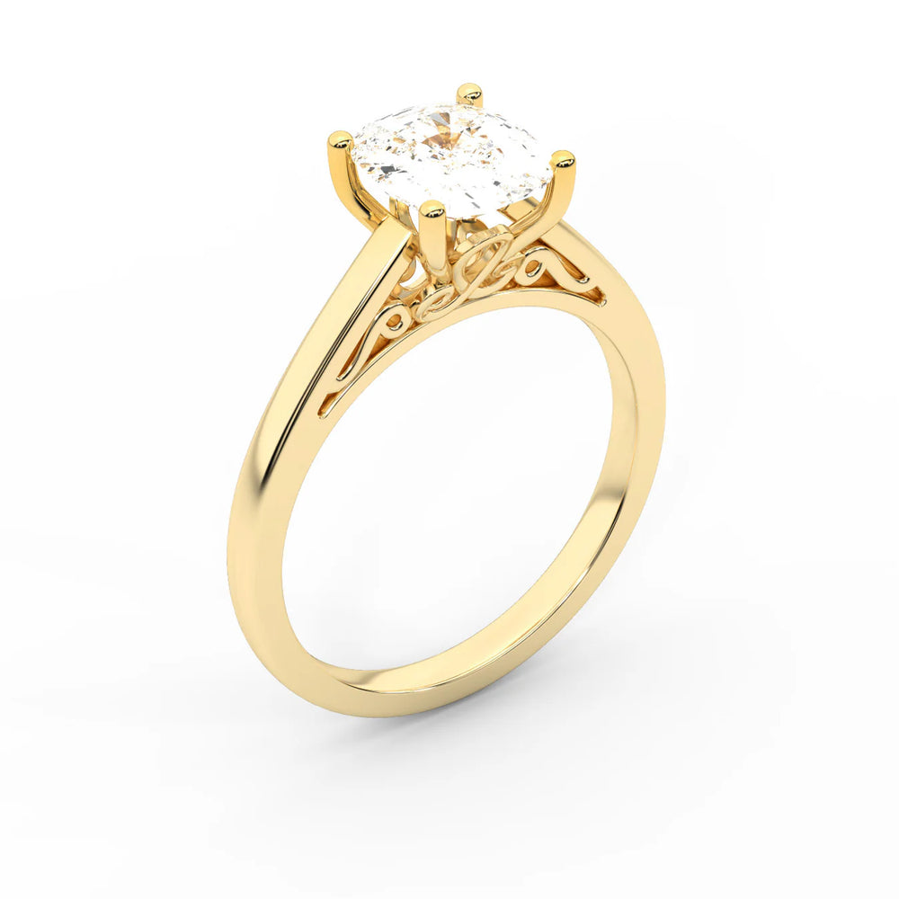 Iris Vintage Cushion Diamond Engagement Ring
