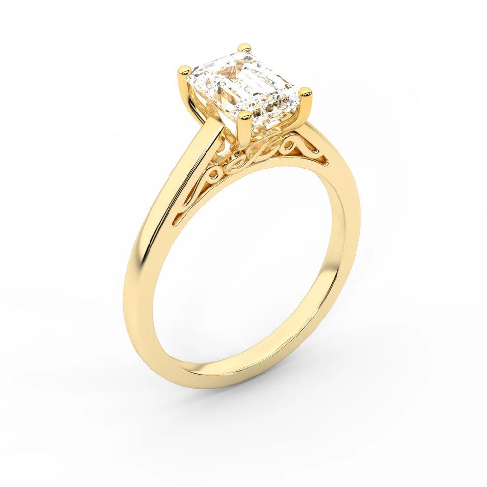Iris Vintage Cushion Diamond Engagement Ring