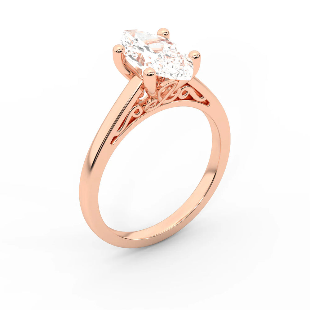 Iris Vintage Cushion Diamond Engagement Ring