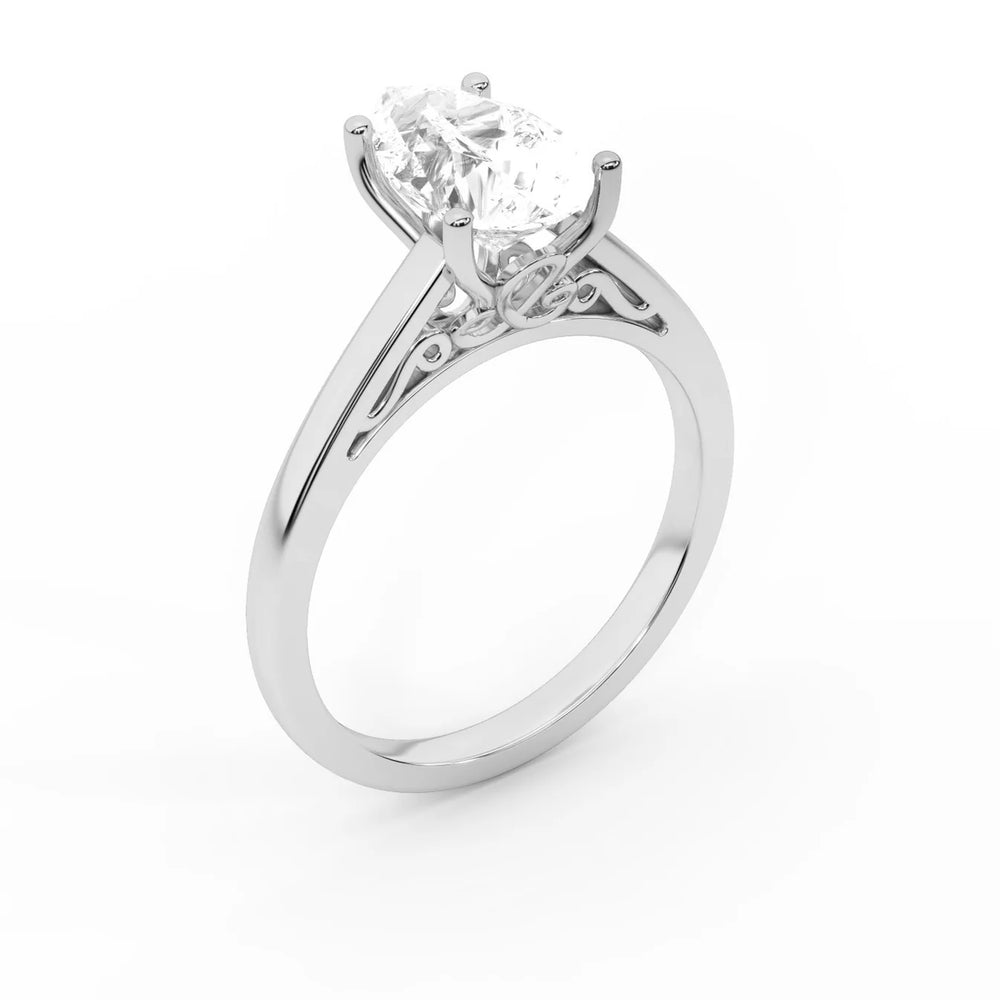 Iris Vintage Cushion Diamond Engagement Ring
