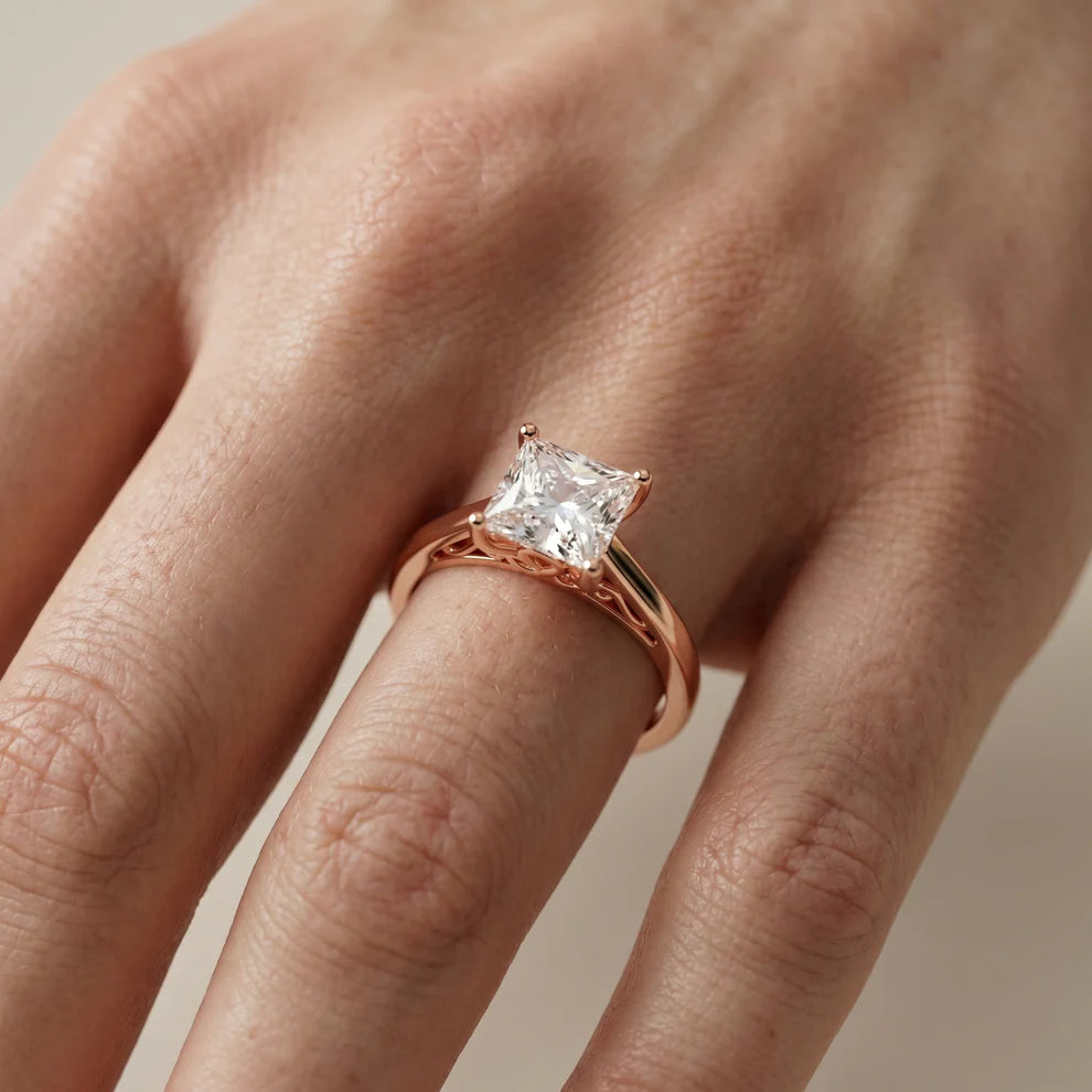 Iris Vintage Cushion Diamond Engagement Ring