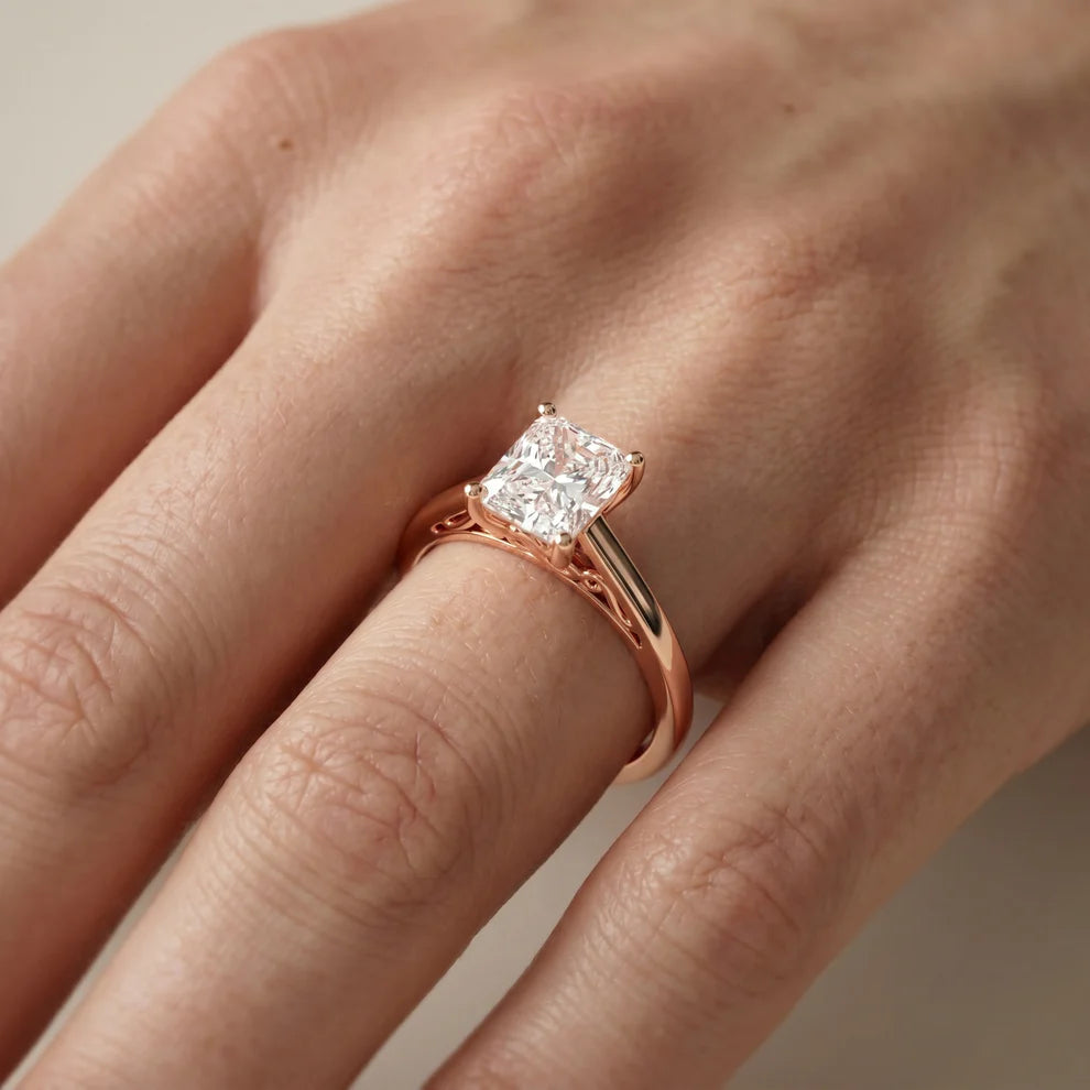Iris Vintage Cushion Diamond Engagement Ring