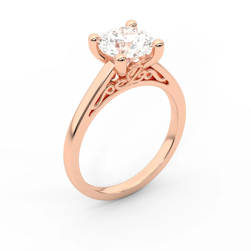 Iris Vintage Cushion Diamond Engagement Ring