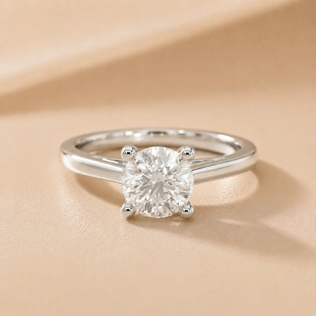 Iris Vintage Asscher Diamond Engagement Ring – (925 Sterling Silver) – (925 Sterling Silver) – Round (925 Sterling Silver)