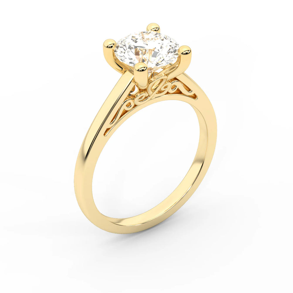 Iris Vintage Cushion Diamond Engagement Ring