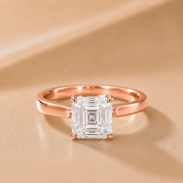 Isabella Bloom Solitaire Asscher Diamond Engagement Ring