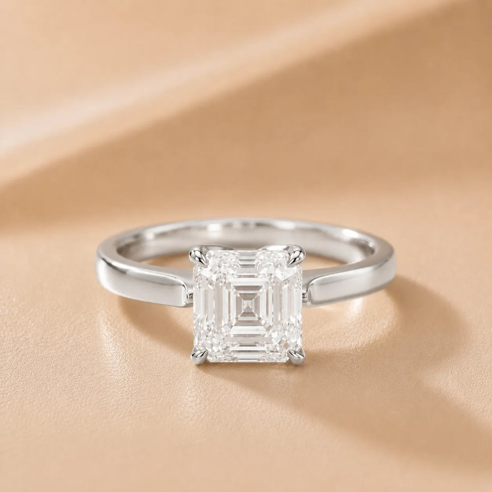 Isabella Bloom Solitaire Emerald Diamond Engagement Ring