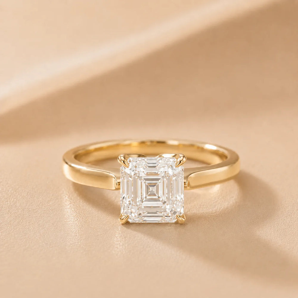 Isabella Bloom Solitaire Emerald Diamond Engagement Ring