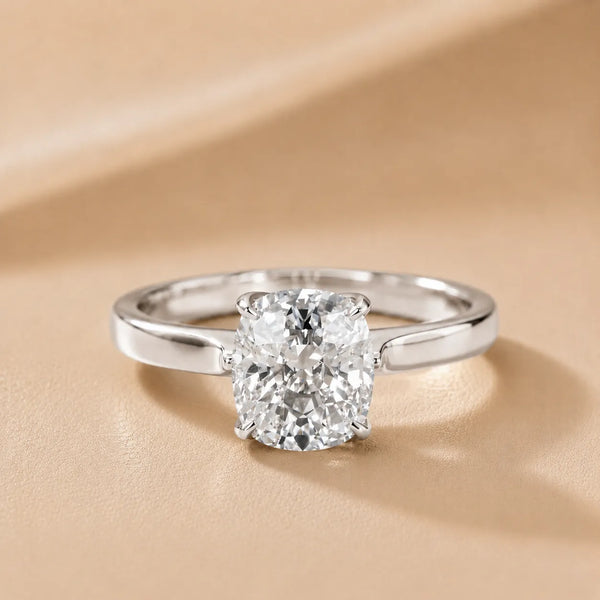 Isabella Bloom Solitaire Cushion Diamond Engagement Ring
