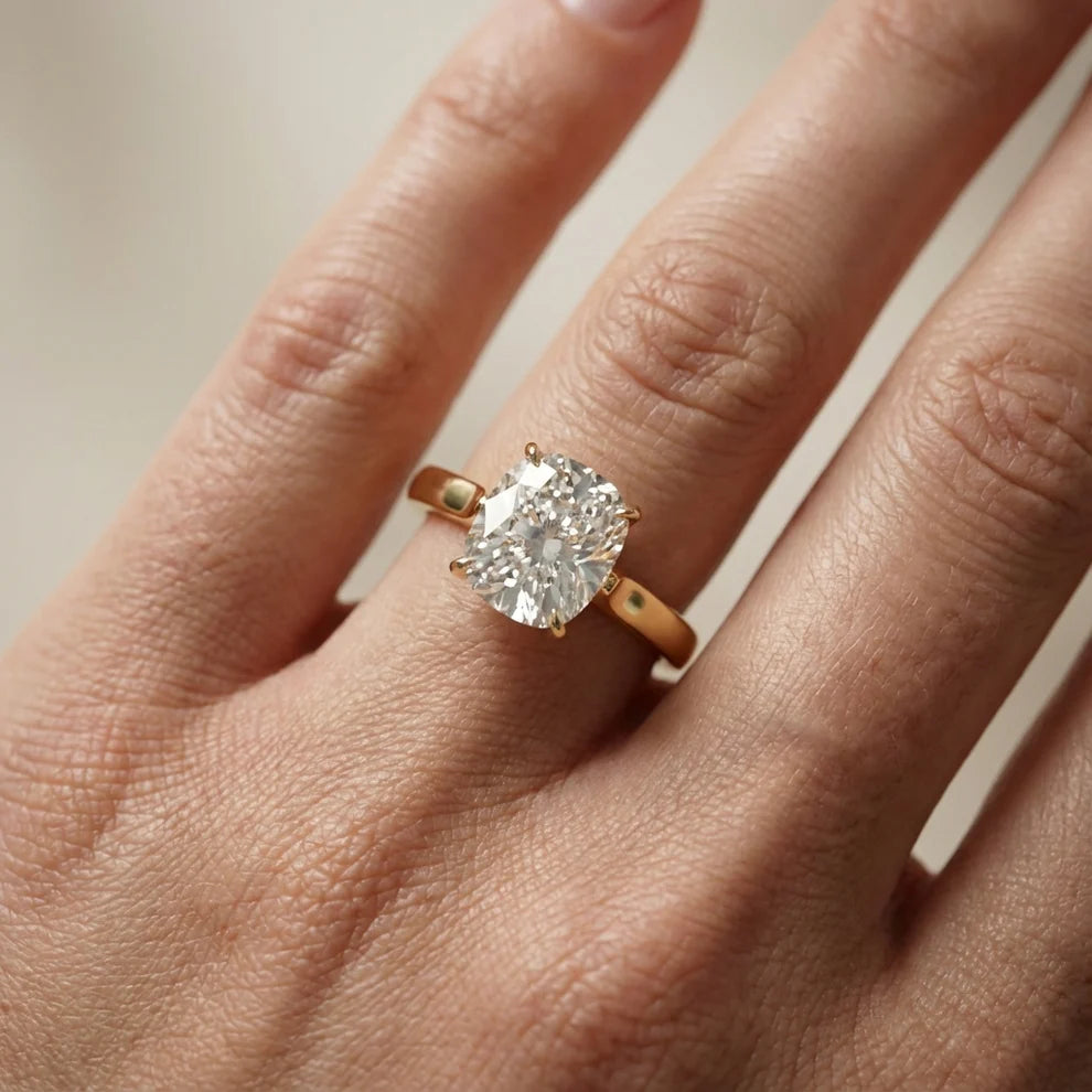 Isabella Bloom Solitaire Emerald Diamond Engagement Ring