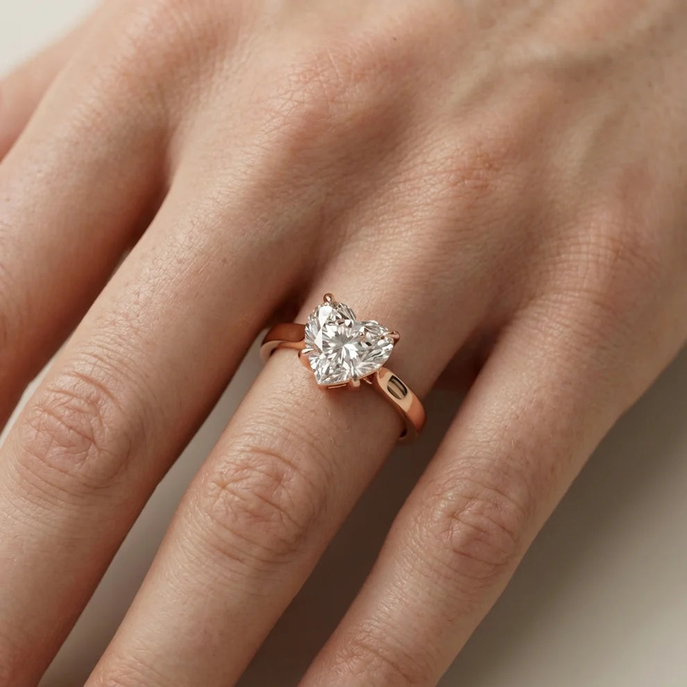 Isabella Bloom Solitaire Emerald Diamond Engagement Ring