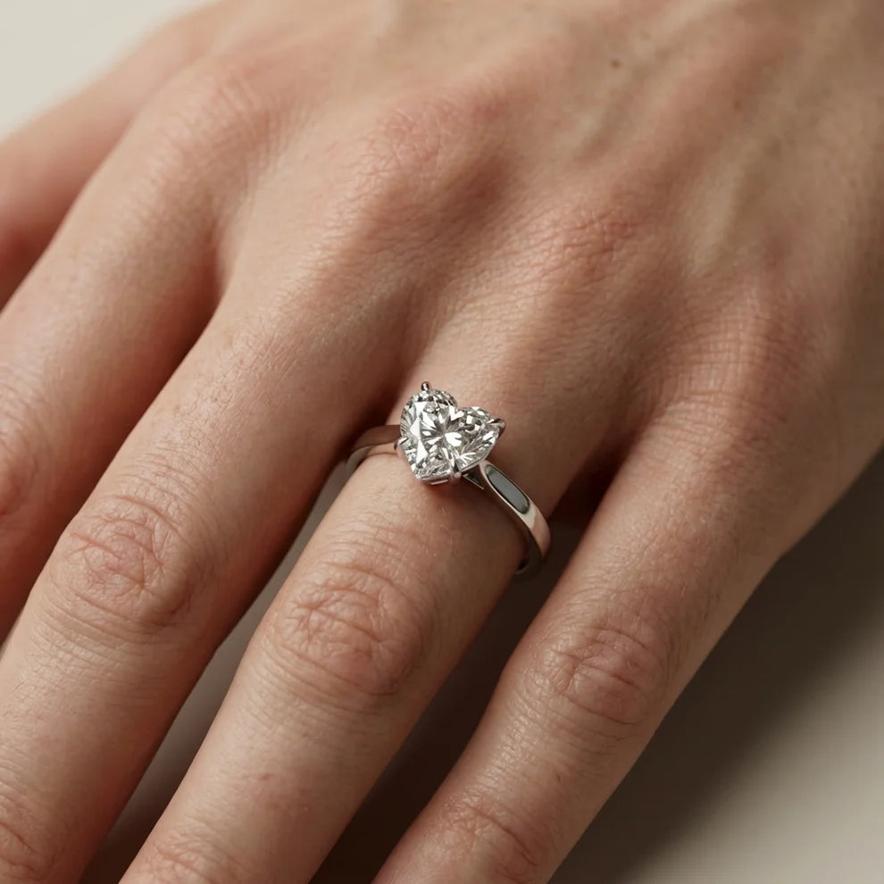 Isabella Bloom Solitaire Emerald Diamond Engagement Ring