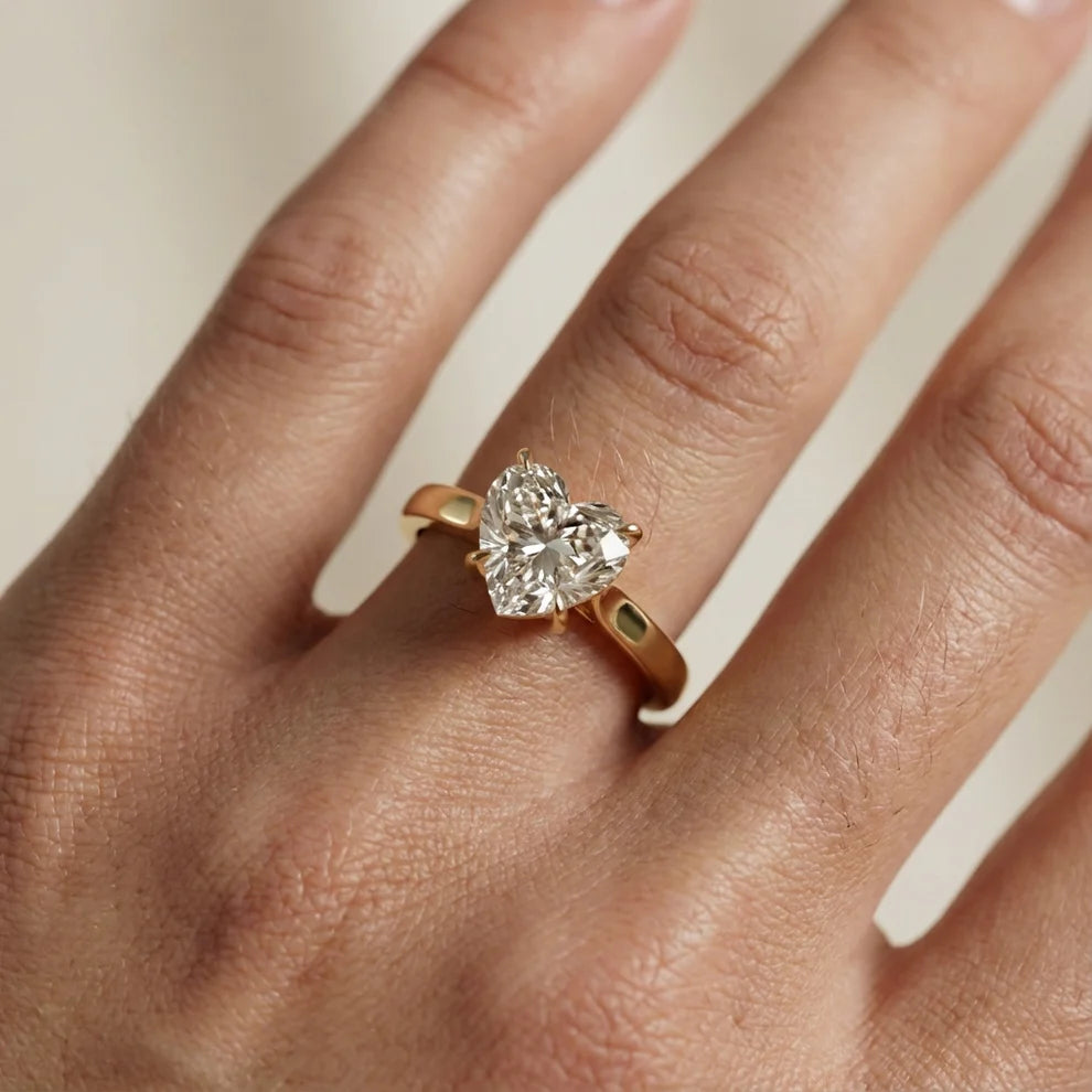 Isabella Bloom Solitaire Emerald Diamond Engagement Ring