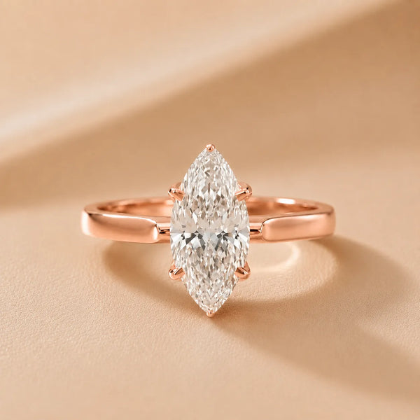 Isabella Bloom Solitaire Marquise Diamond Engagement Ring
