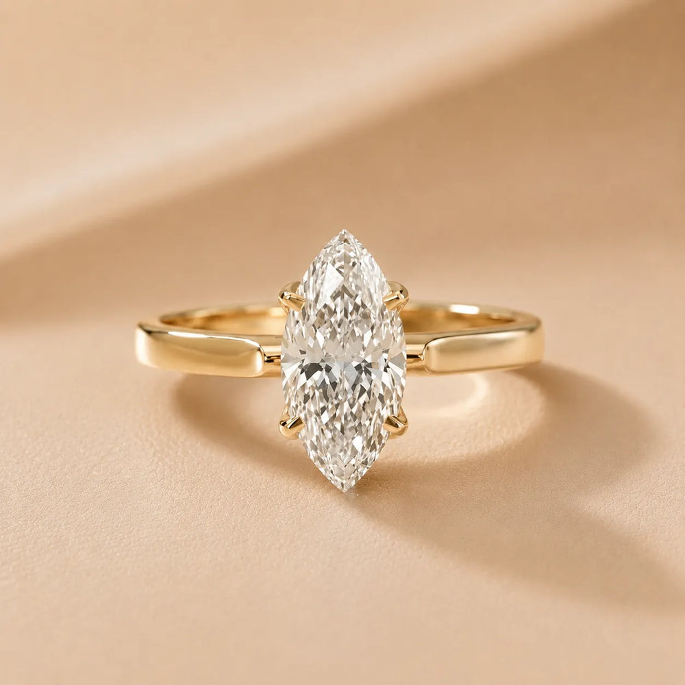 Isabella Bloom Solitaire Emerald Diamond Engagement Ring