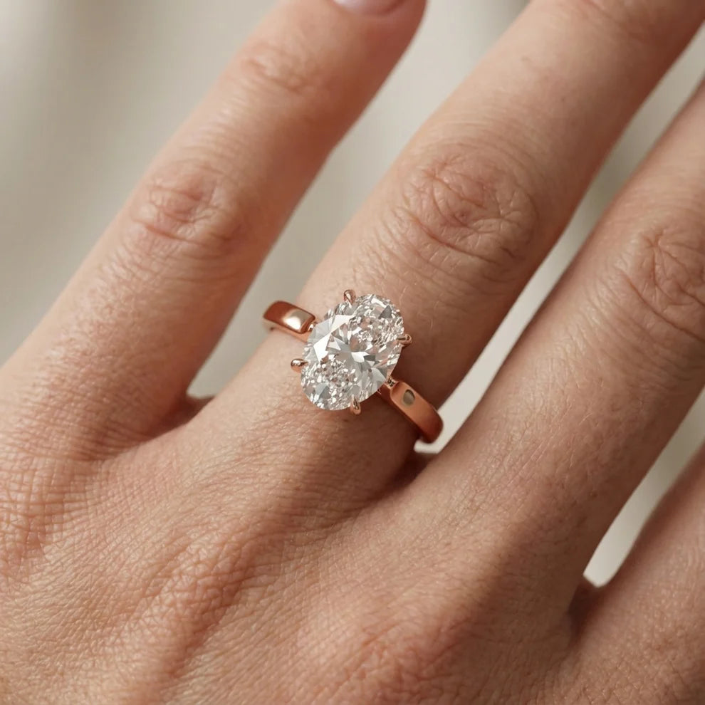 Isabella Bloom Solitaire Emerald Diamond Engagement Ring