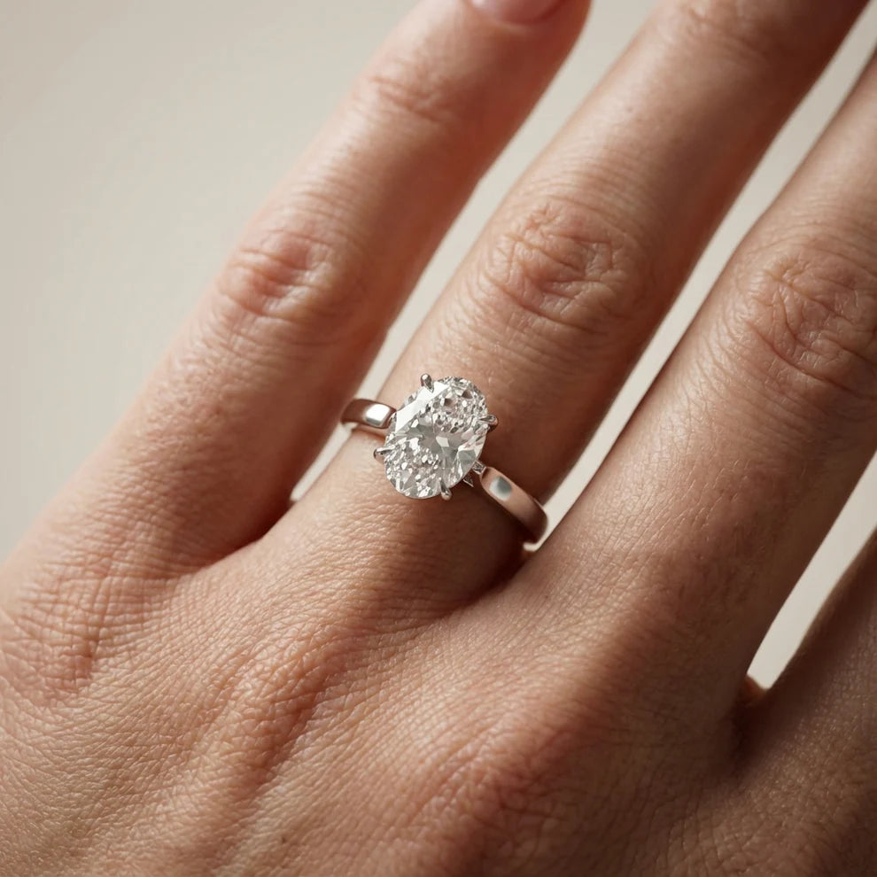 Isabella Bloom Solitaire Emerald Diamond Engagement Ring