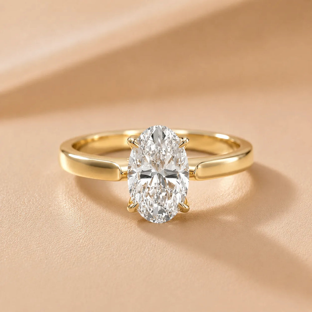Isabella Bloom Solitaire Emerald Diamond Engagement Ring