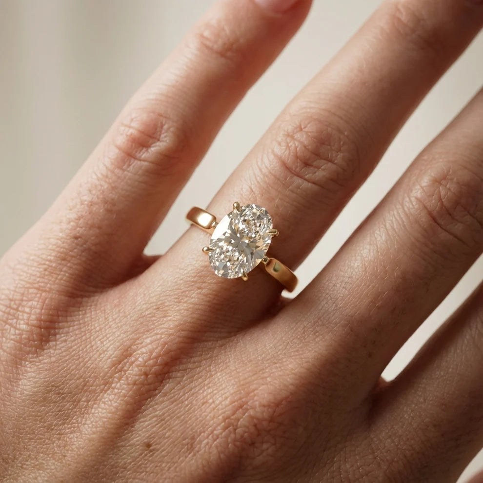 Isabella Bloom Solitaire Emerald Diamond Engagement Ring