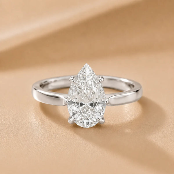 Isabella Bloom Solitaire Pear Diamond Engagement Ring