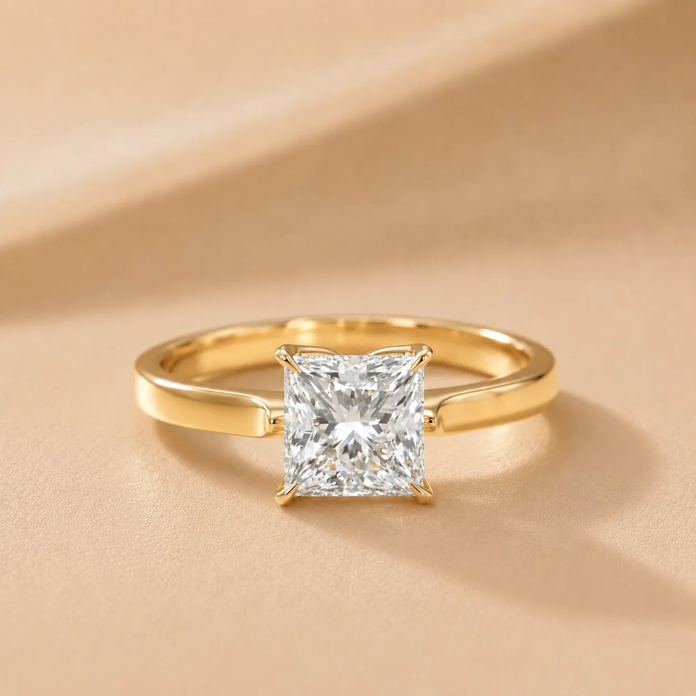 Isabella Bloom Solitaire Emerald Diamond Engagement Ring